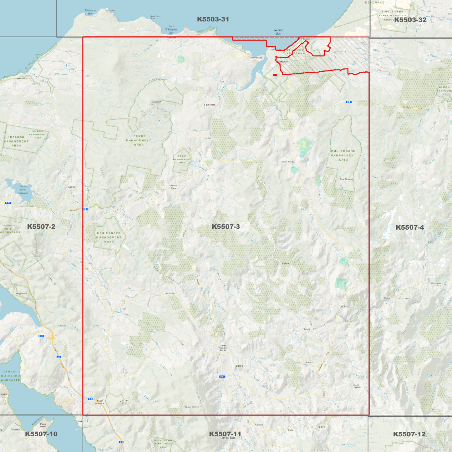 Pipers River 1m Digital Elevation Model (K5507-3)