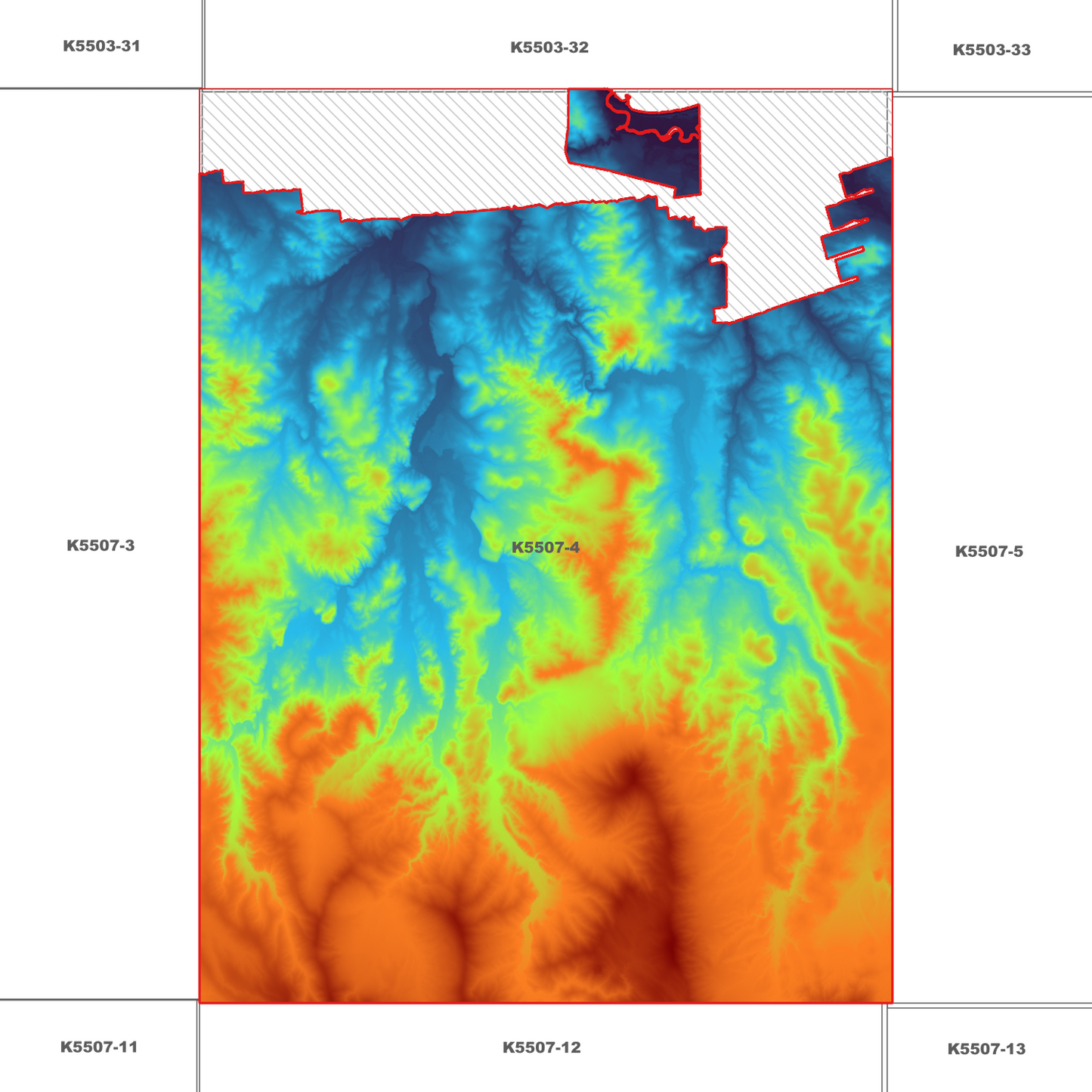 Bridport 1m Digital Elevation Model (K5507-4)