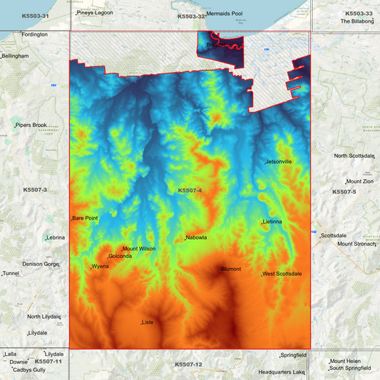 Bridport 1m Digital Elevation Model (K5507-4)