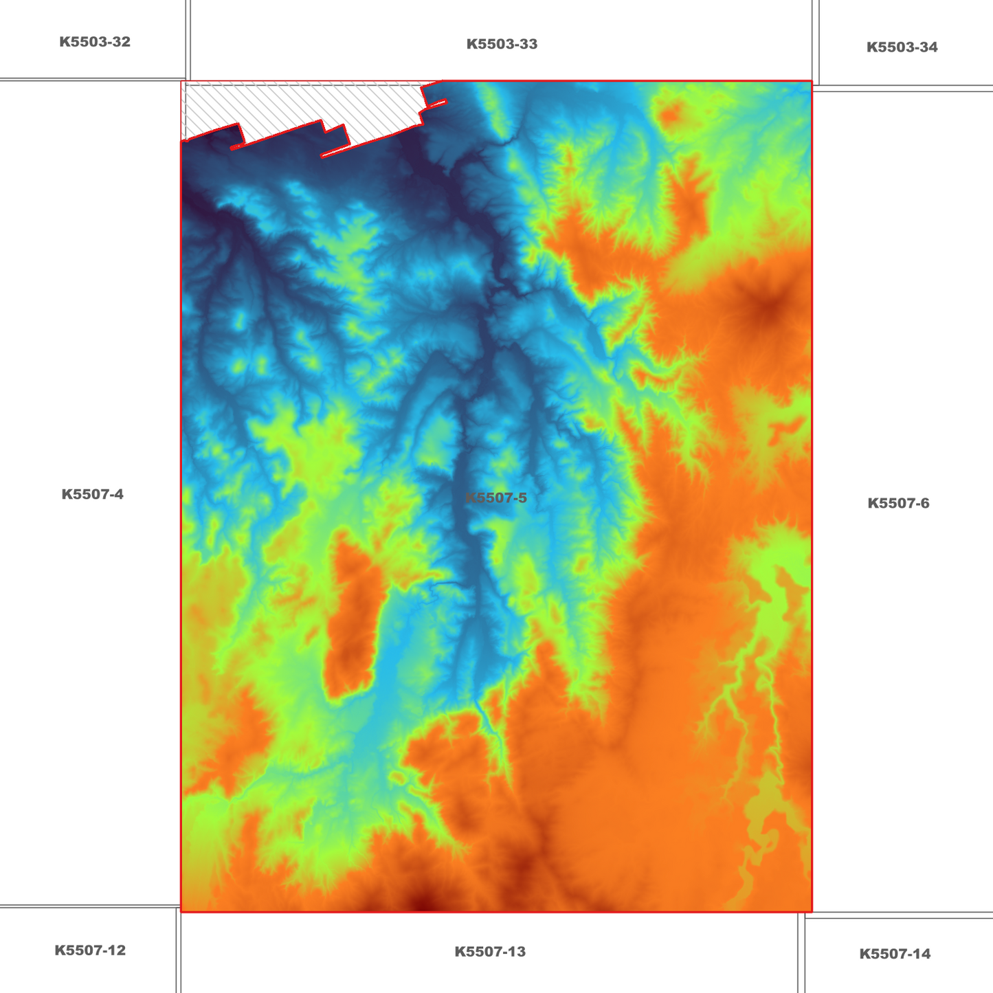 Scottsdale 1m Digital Elevation Model (K5507-5)