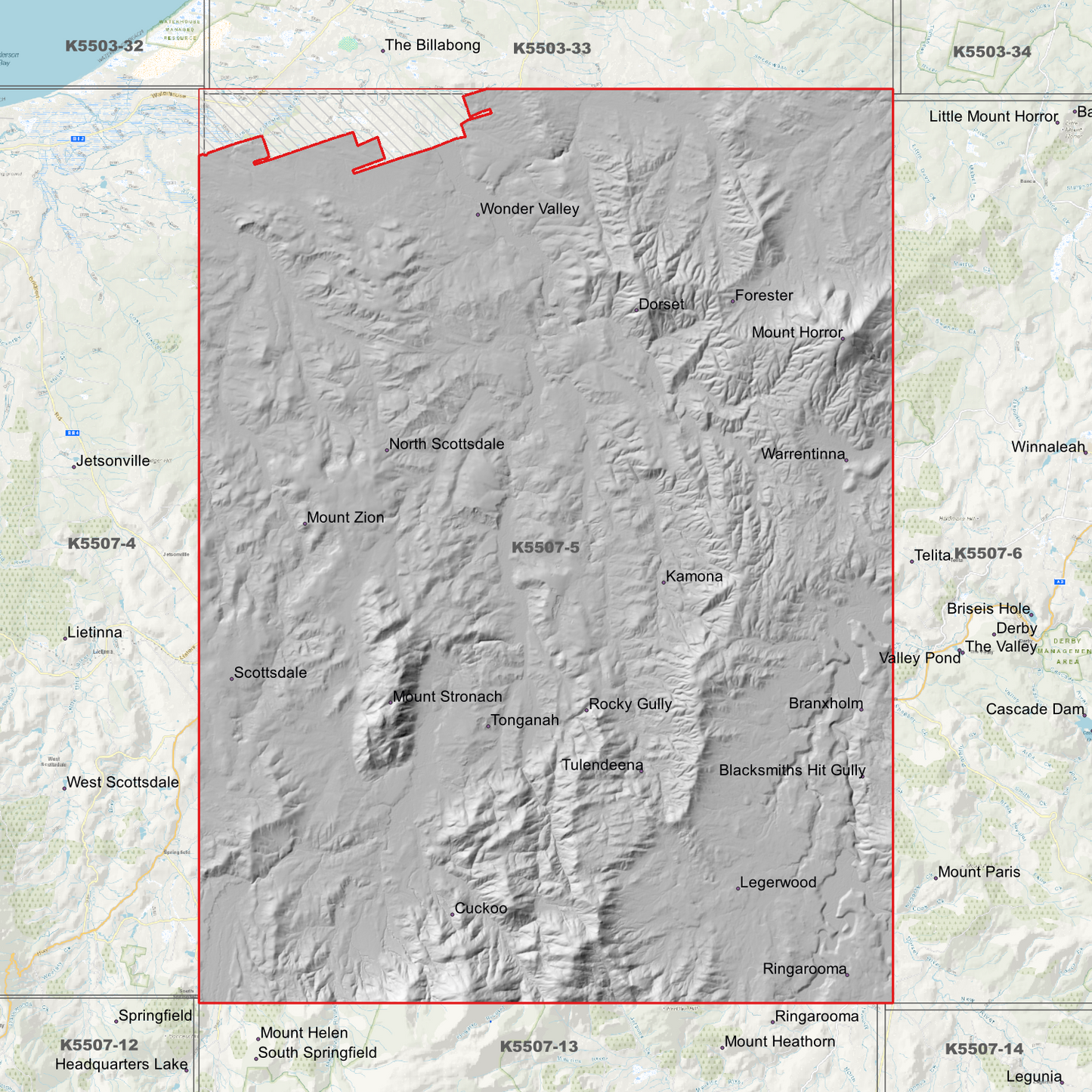 Scottsdale 1m Digital Elevation Model (K5507-5)