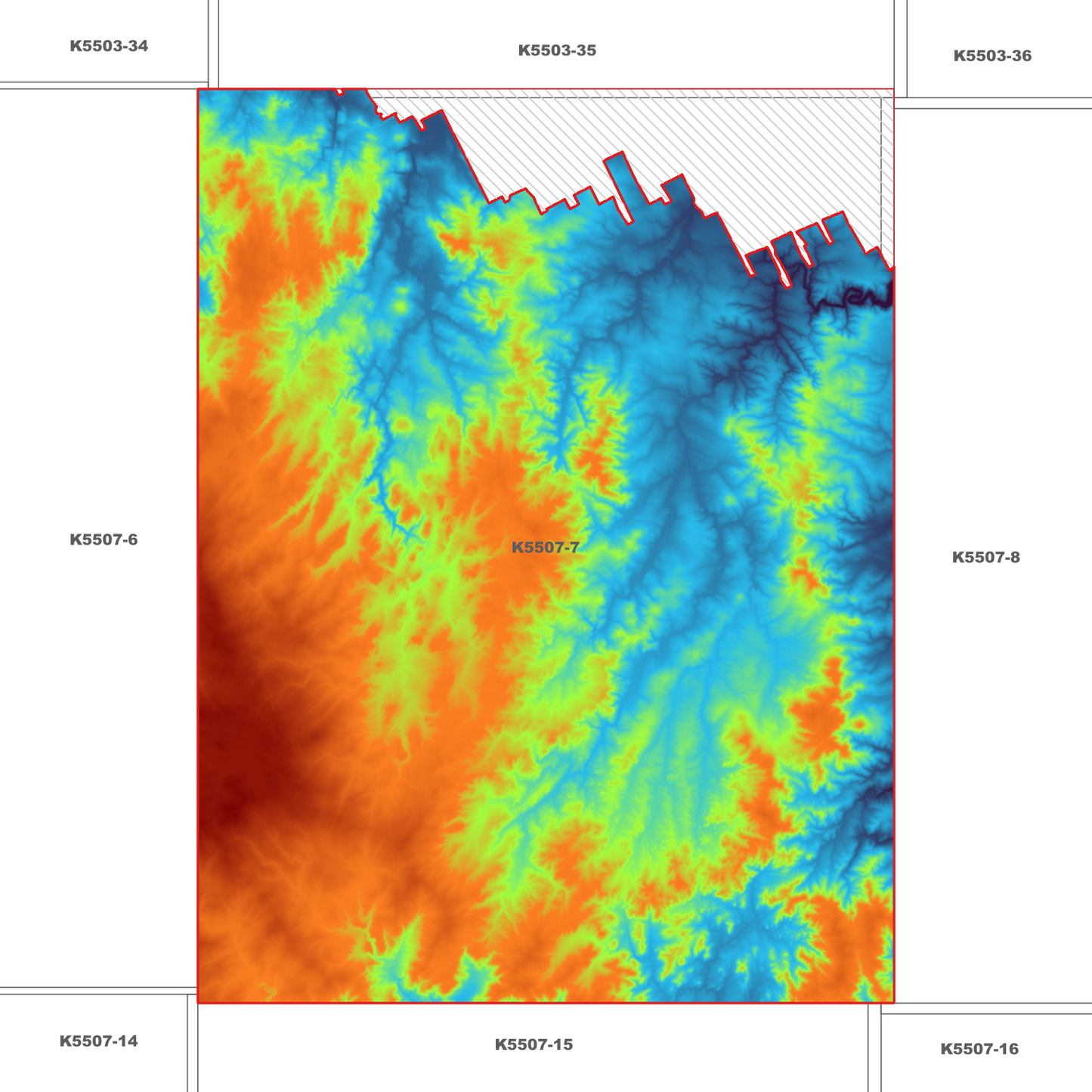 Lottah 1m Digital Elevation Model (K5507-7)