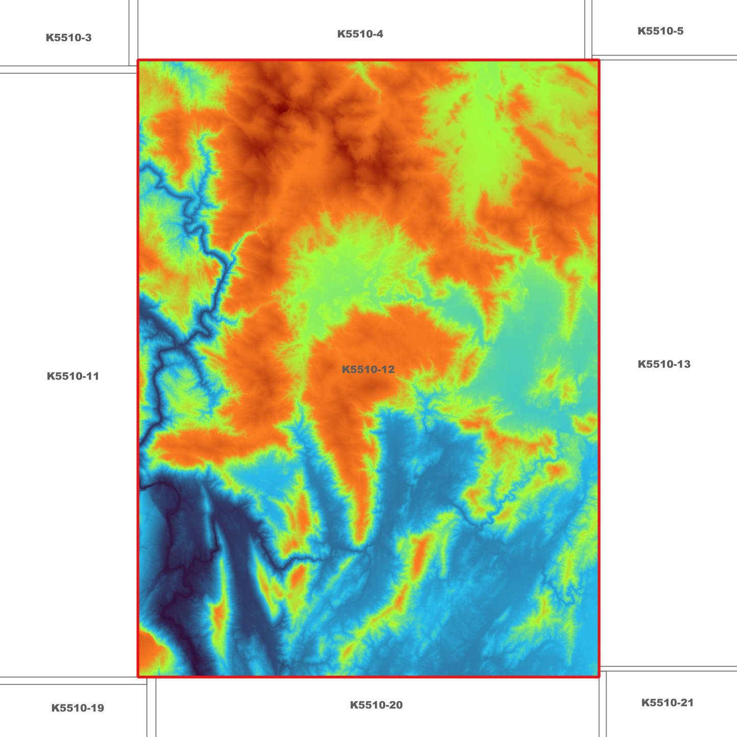 Gilgamesh 1m Digital Elevation Model (K5510-12)