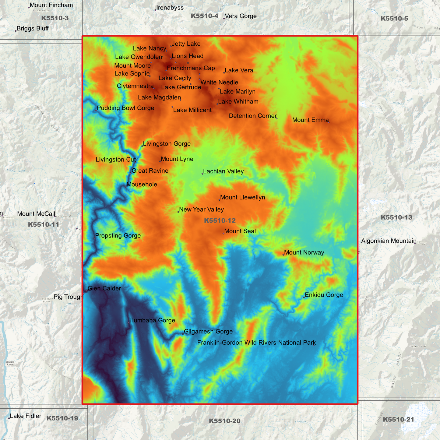 Gilgamesh 1m Digital Elevation Model (K5510-12)
