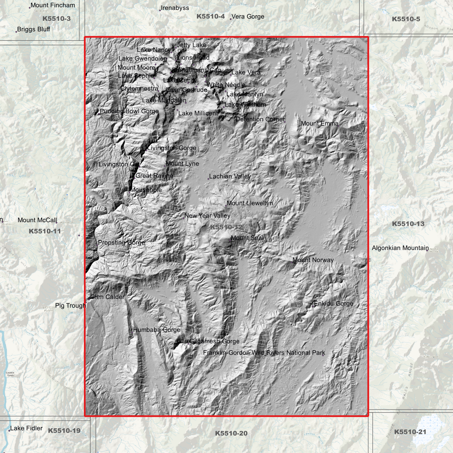 Gilgamesh 1m Digital Elevation Model (K5510-12)