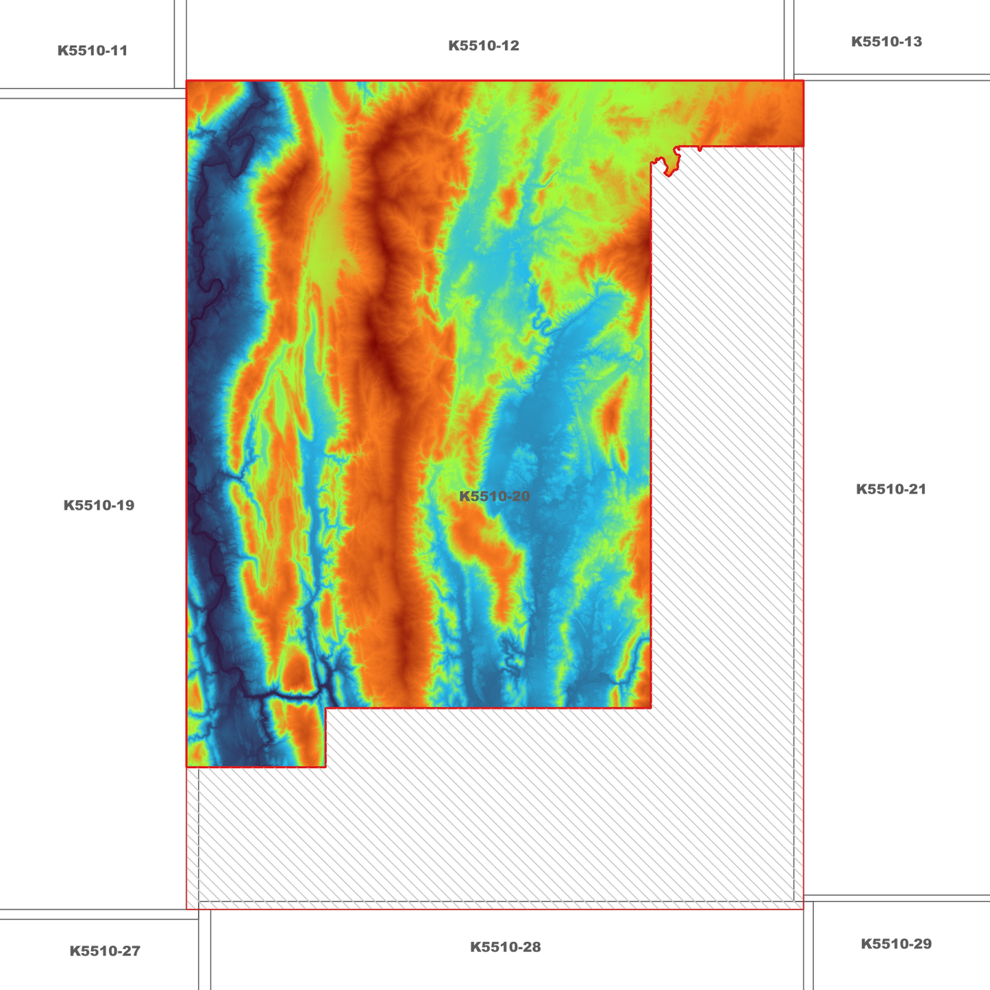 Freedoms Gate 1m Digital Elevation Model (K5510-20)