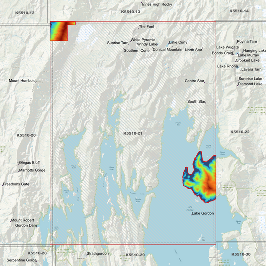 Lake Gordon 1m Digital Elevation Model (K5510-21)