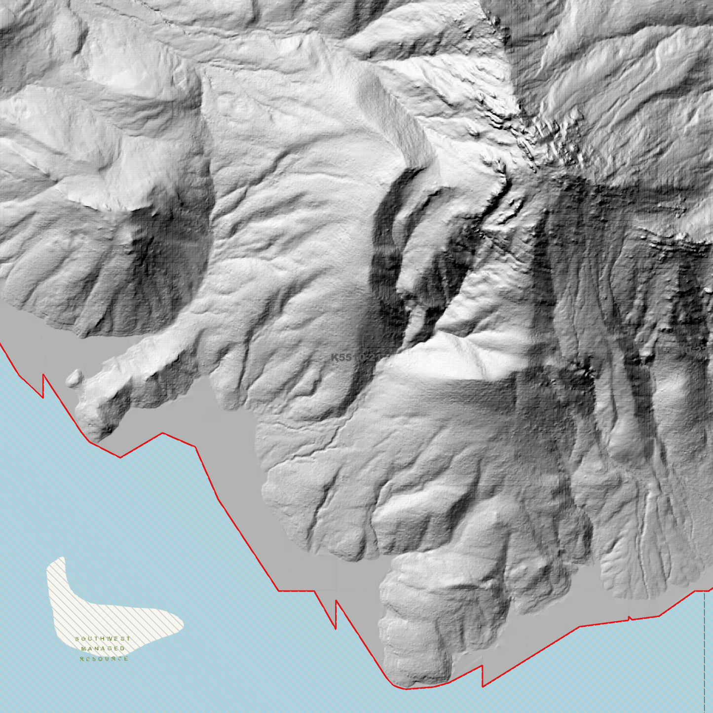 Lake Gordon 1m Digital Elevation Model (K5510-21)