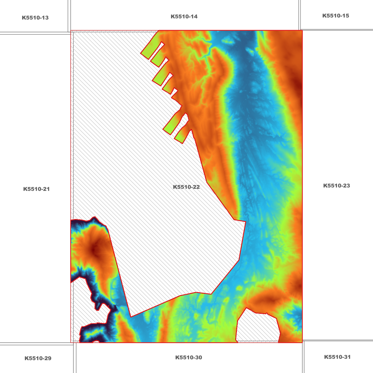 Vale of Rasselas 1m Digital Elevation Model (K5510-22)