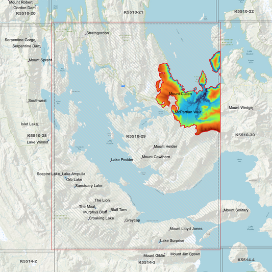 Lake Pedder 1m Digital Elevation Model (K5510-29)