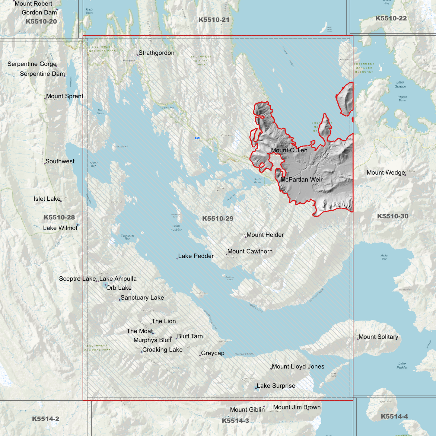 Lake Pedder 1m Digital Elevation Model (K5510-29)