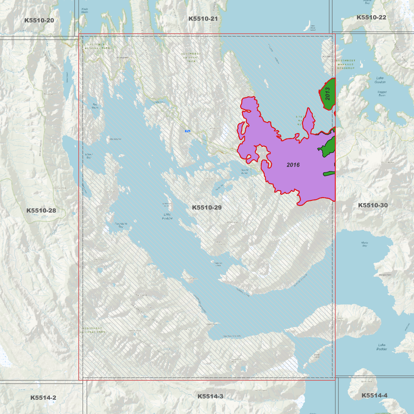 Lake Pedder 1m Digital Elevation Model (K5510-29)