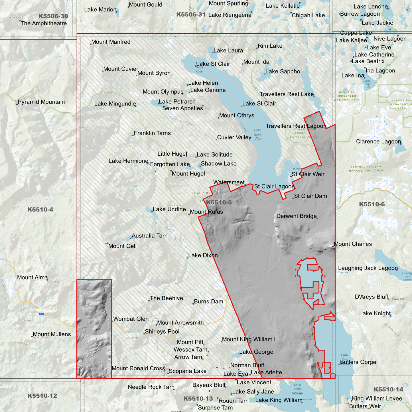 Lake St Clair 1m Digital Elevation Model (K5510-5)