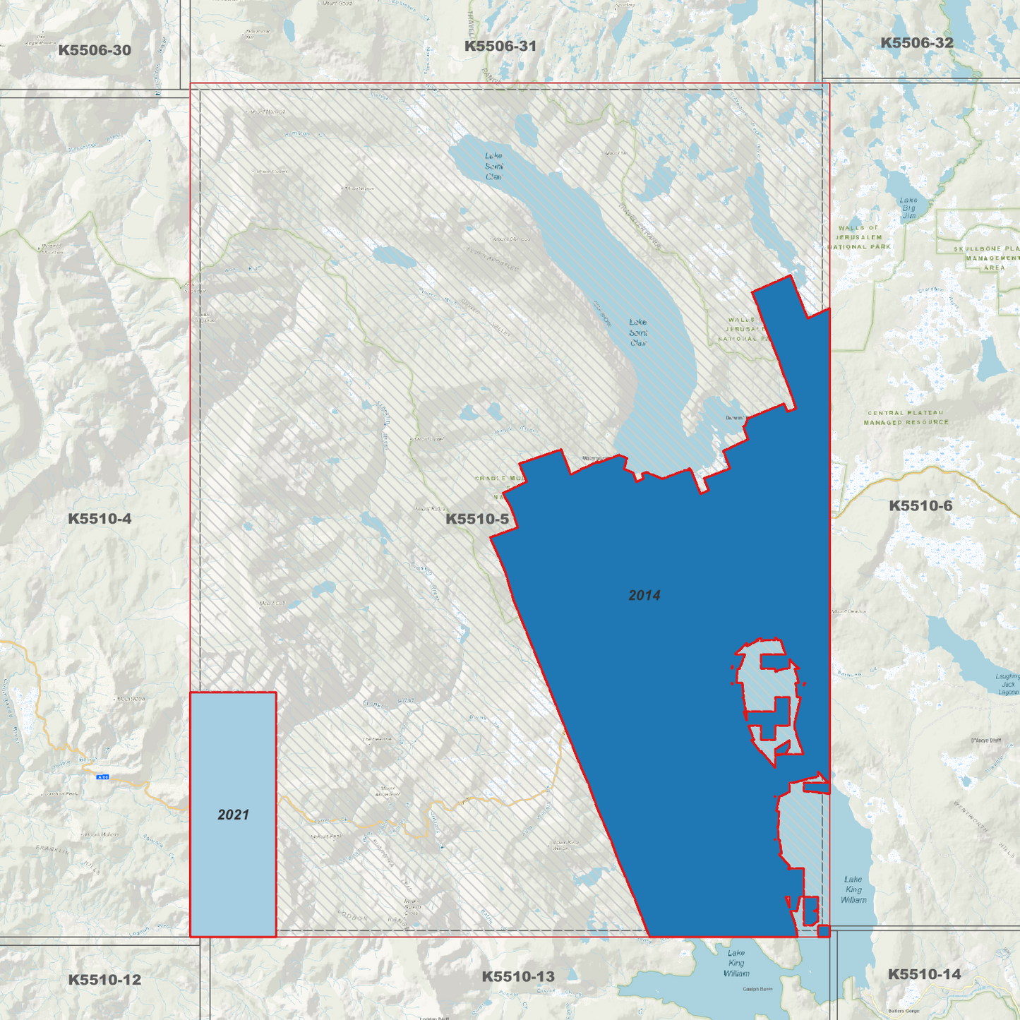 Lake St Clair 1m Digital Elevation Model (K5510-5)