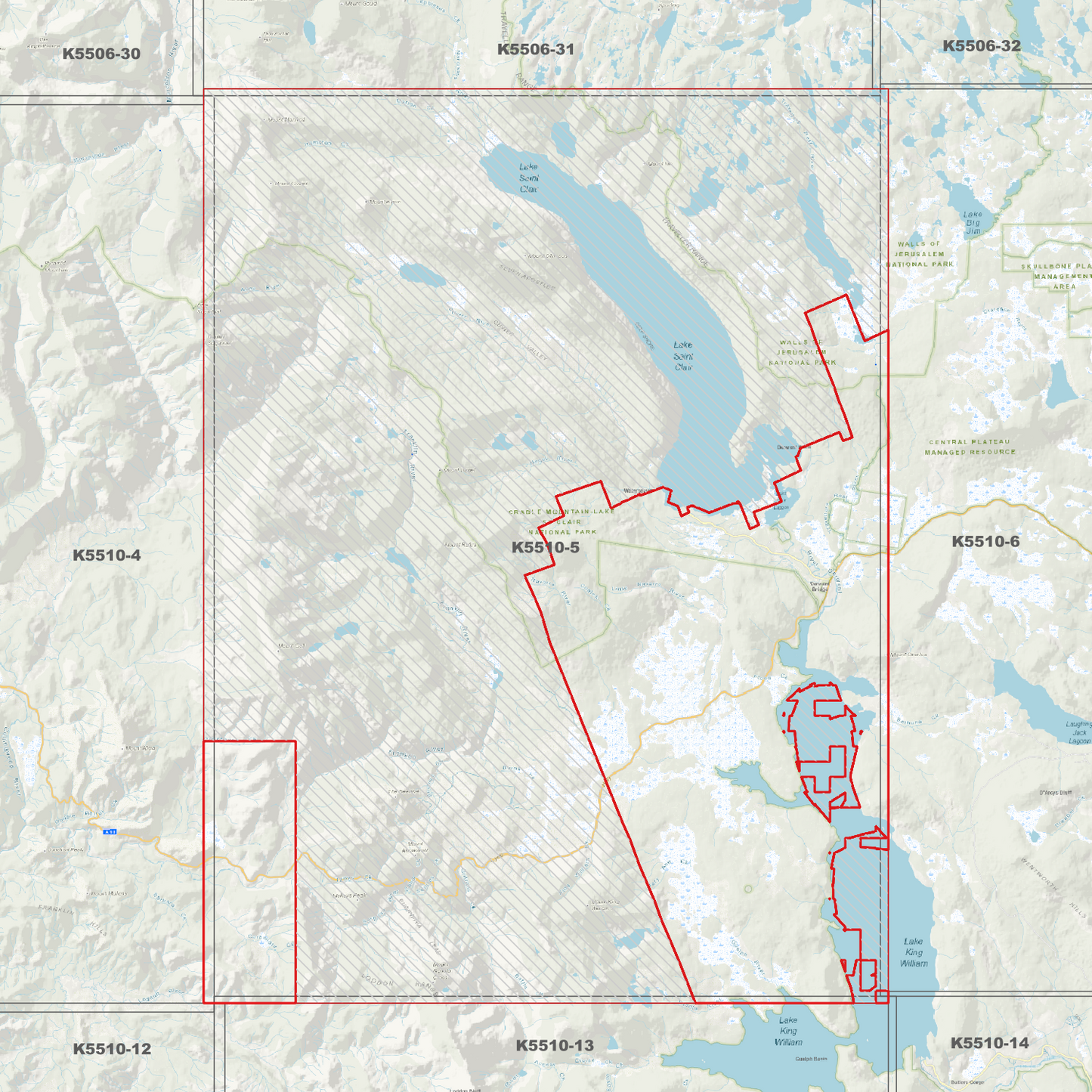Lake St Clair 1m Digital Elevation Model (K5510-5)