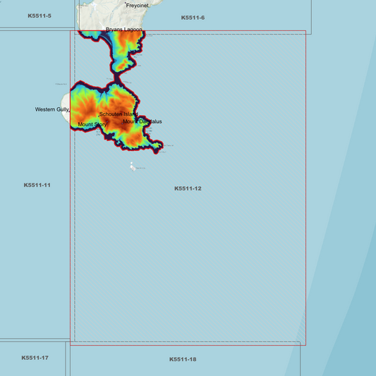 Freycinet Schouten 1m Digital Elevation Model (K5511-12)