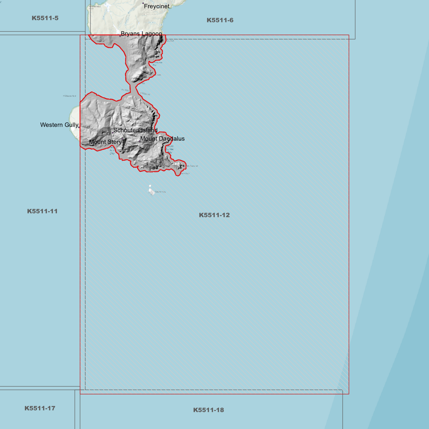 Freycinet Schouten 1m Digital Elevation Model (K5511-12)
