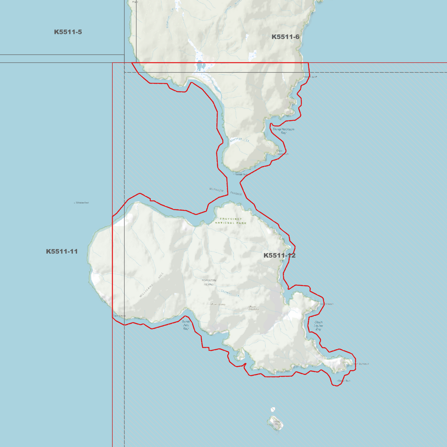 Freycinet Schouten 1m Digital Elevation Model (K5511-12)