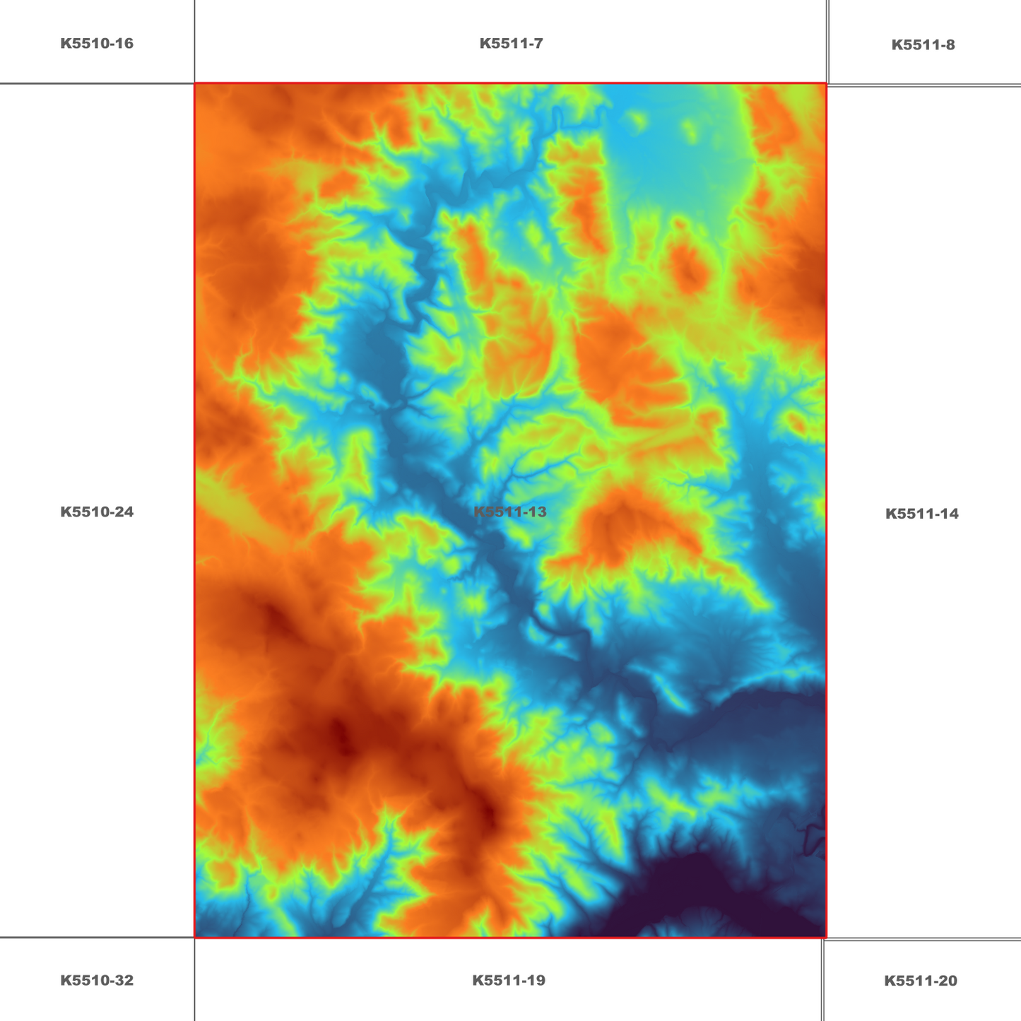 Kempton 1m Digital Elevation Model (K5511-13)