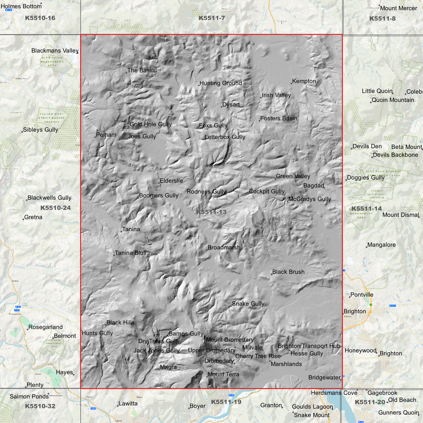 Kempton 1m Digital Elevation Model (K5511-13)