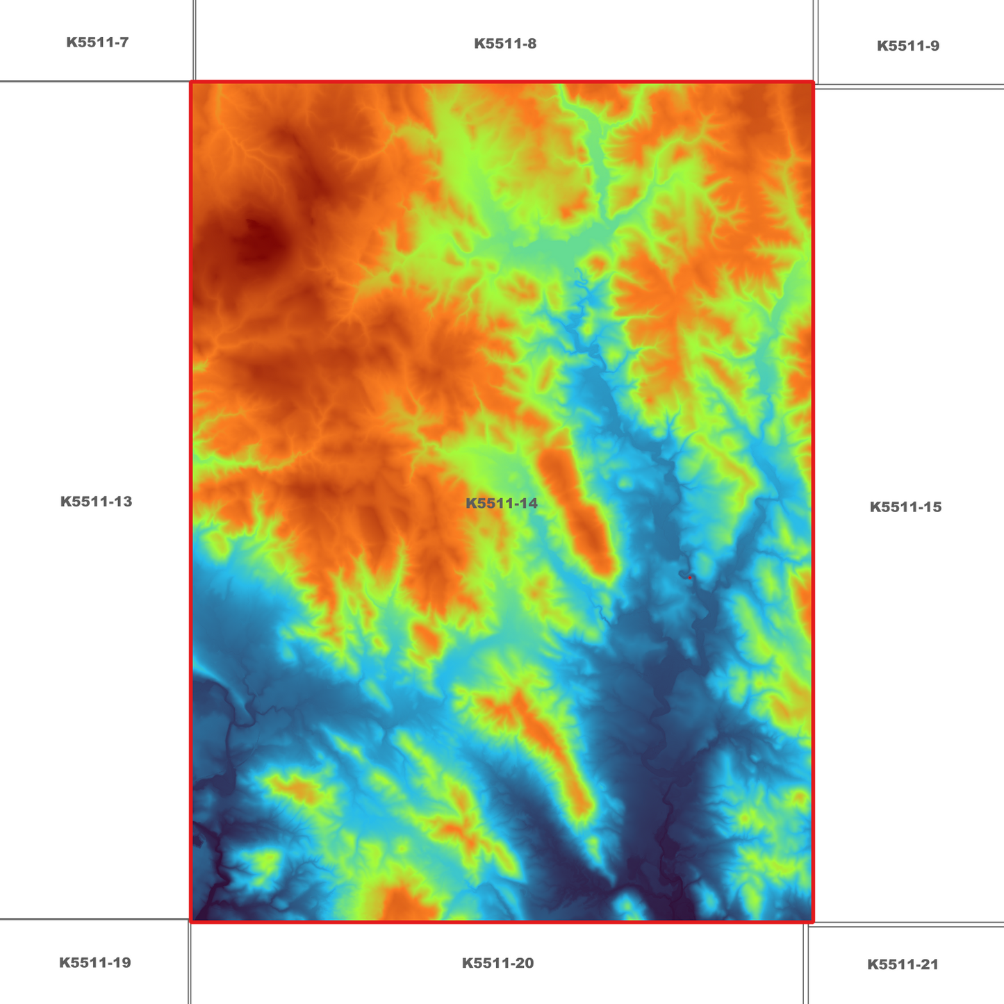 Richmond 1m Digital Elevation Model (K5511-14)