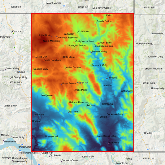 Richmond 1m Digital Elevation Model (K5511-14)