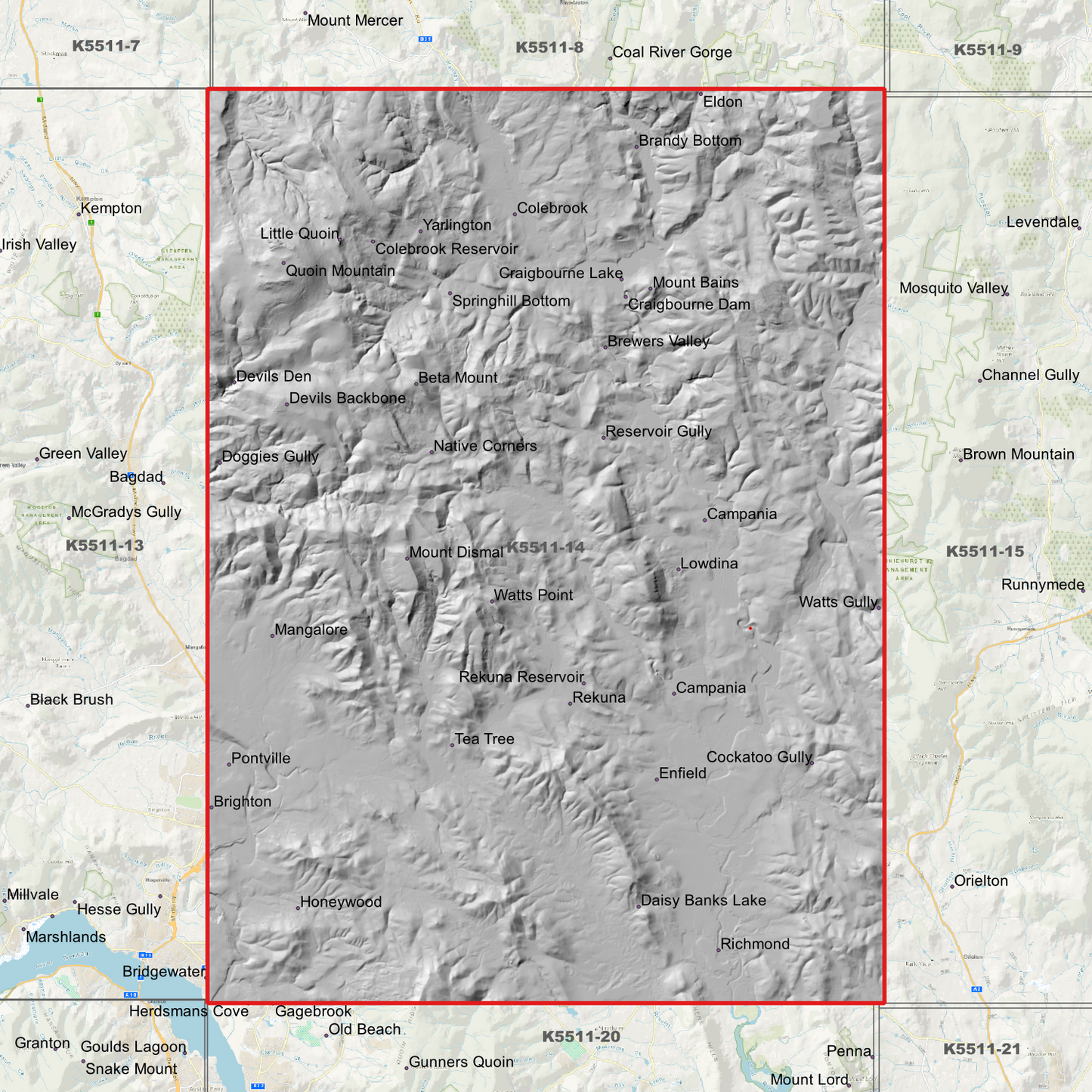 Richmond 1m Digital Elevation Model (K5511-14)