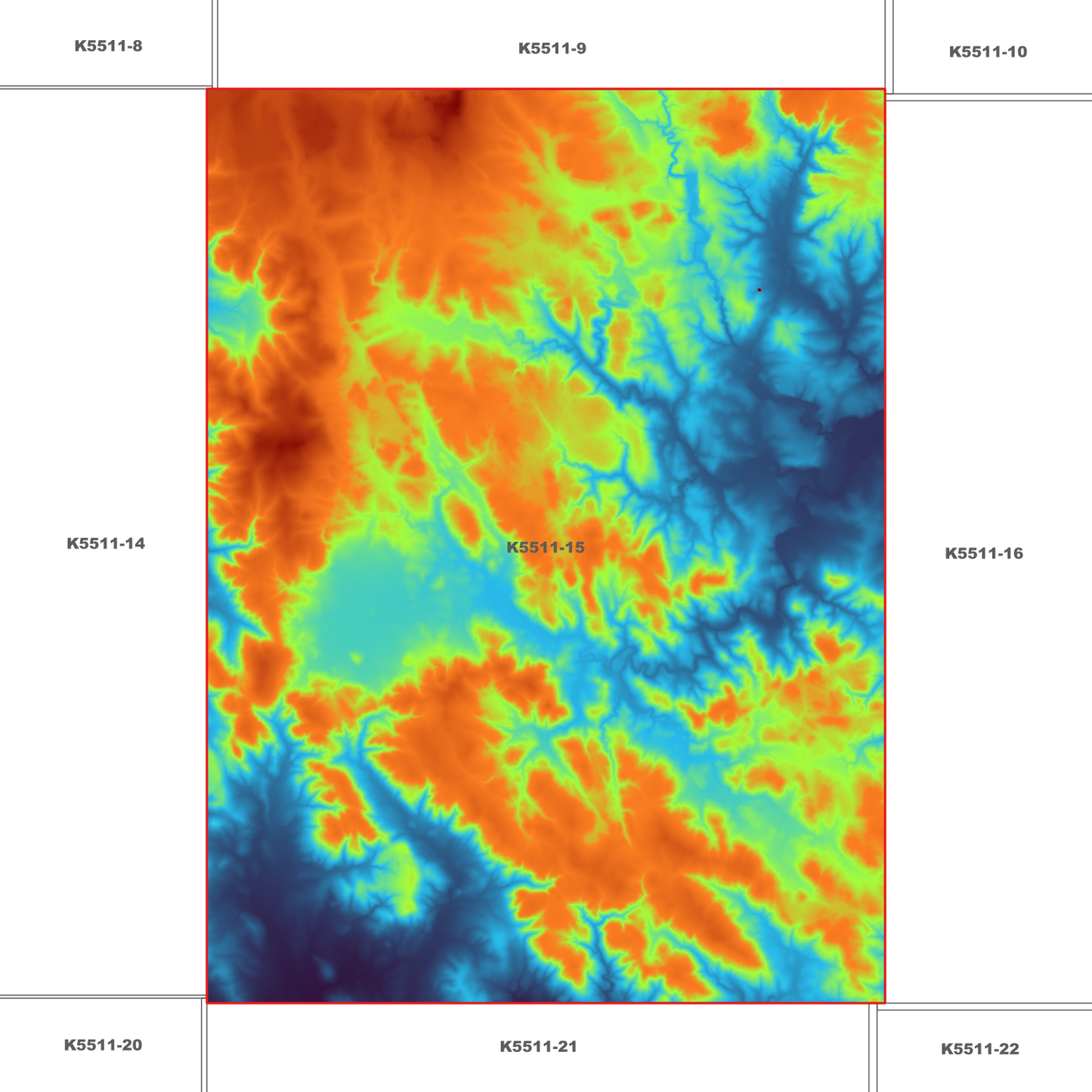 Buckland 1m Digital Elevation Model (K5511-15)