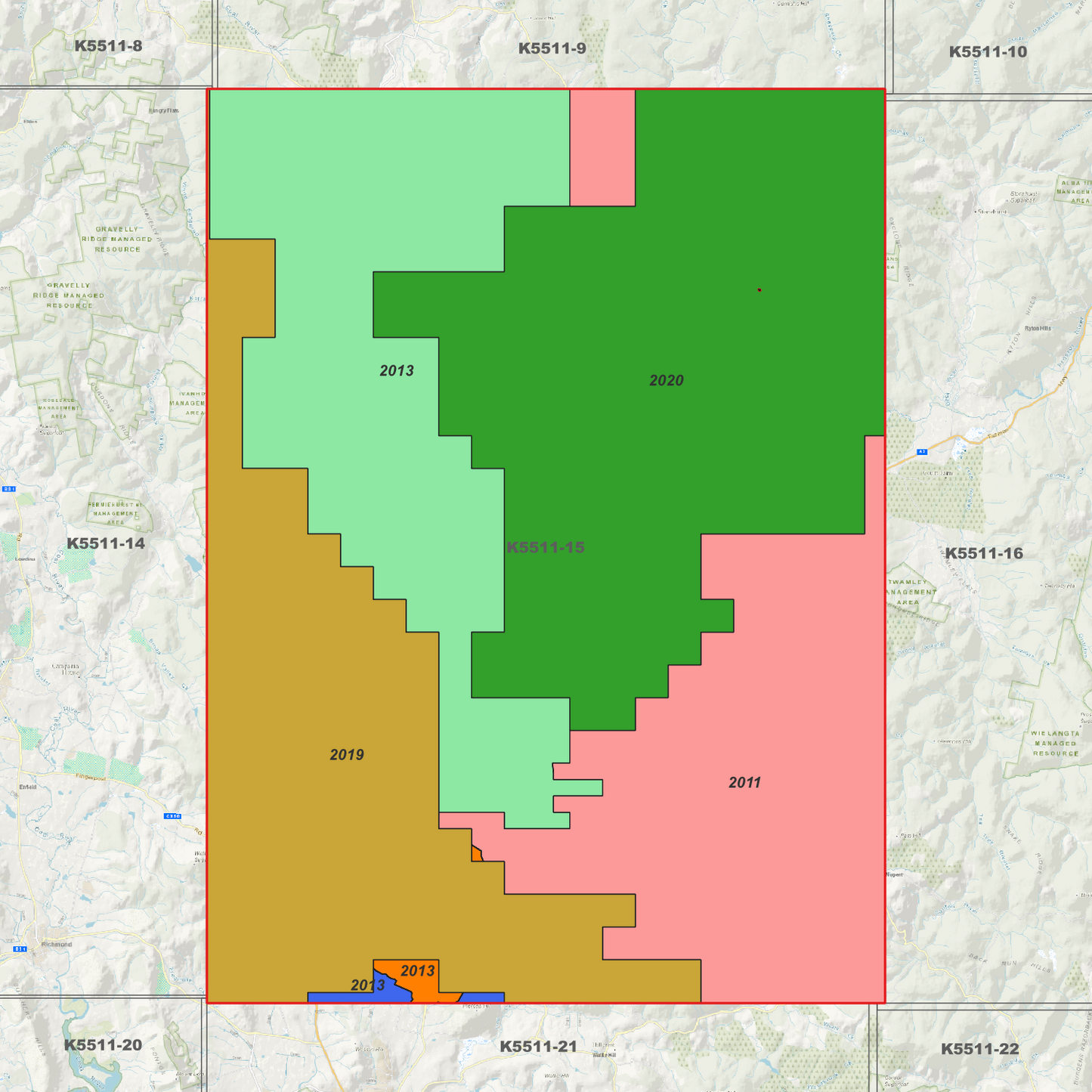 Buckland 1m Digital Elevation Model (K5511-15)