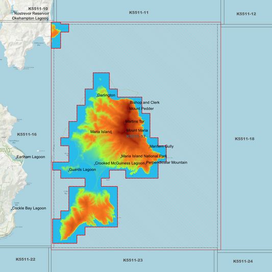 Maria Island 1m Digital Elevation Model (K5511-17)