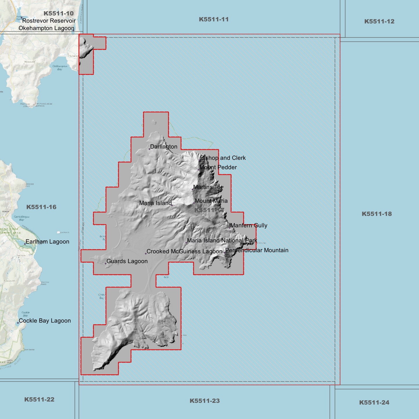 Maria Island 1m Digital Elevation Model (K5511-17)
