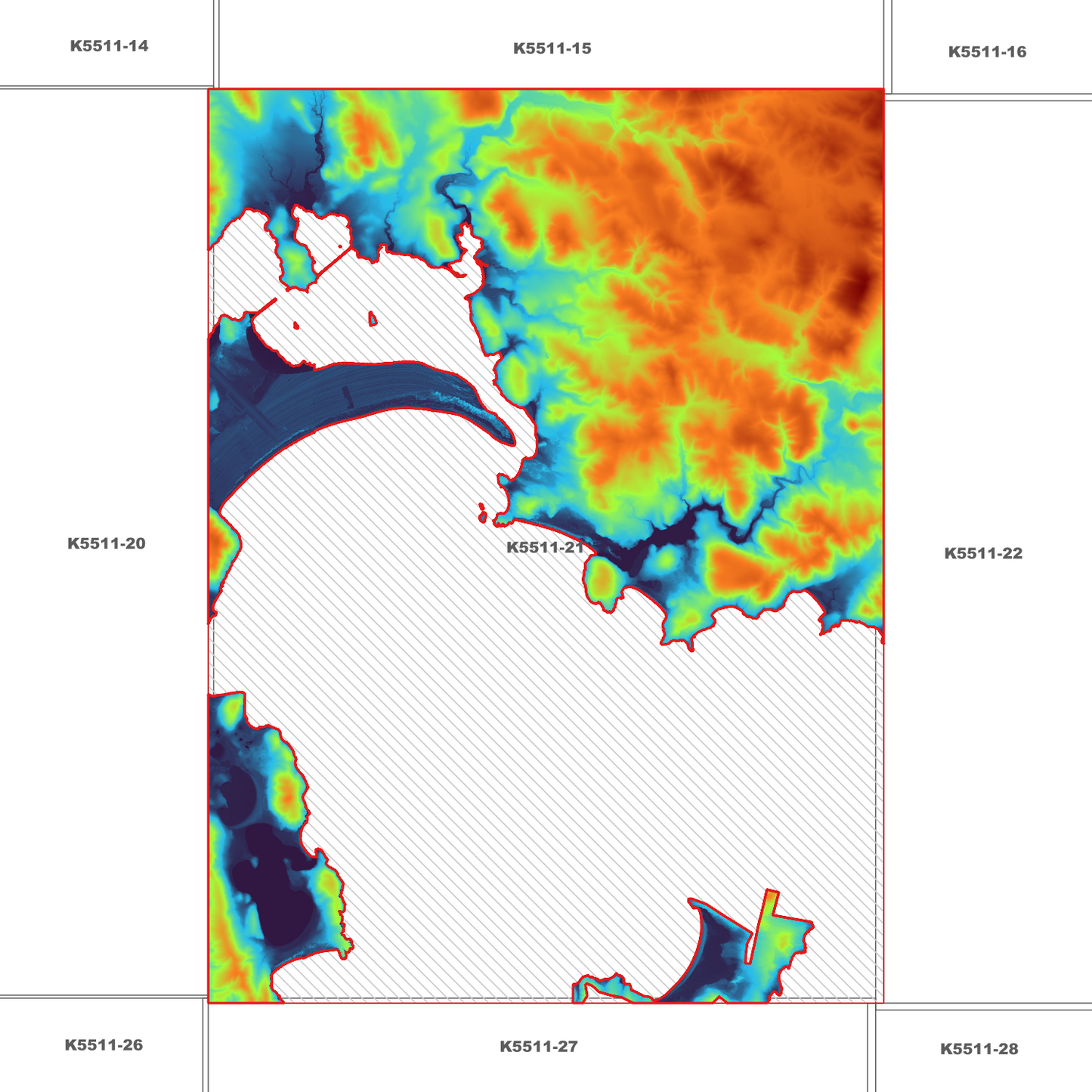 Sorell 1m Digital Elevation Model (K5511-21)