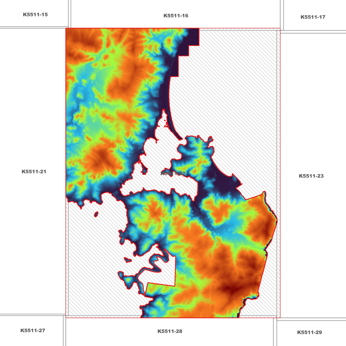 Dunalley 1m Digital Elevation Model (K5511-22)