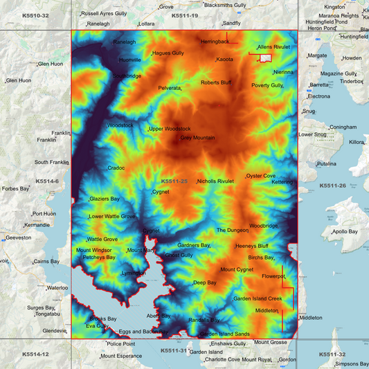 Huonville 1m Digital Elevation Model (K5511-25)