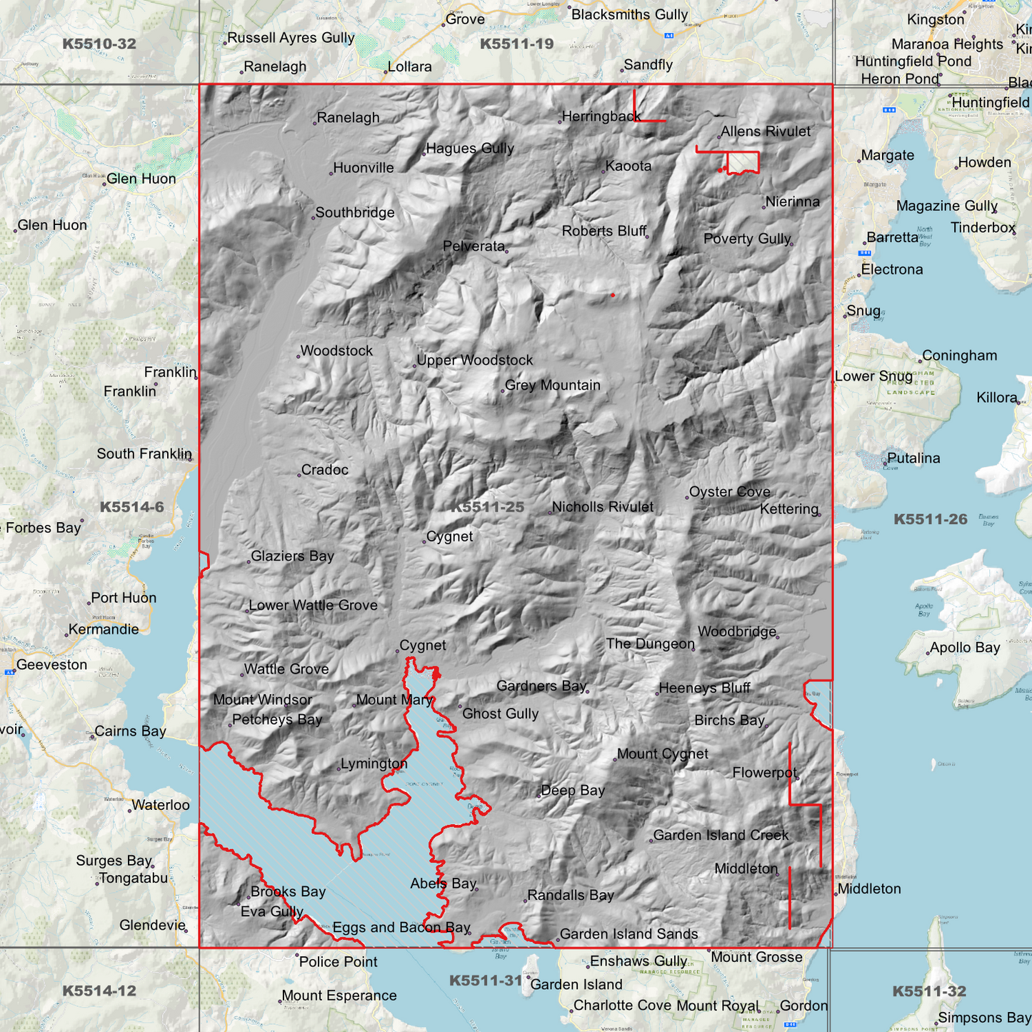 Huonville 1m Digital Elevation Model (K5511-25)