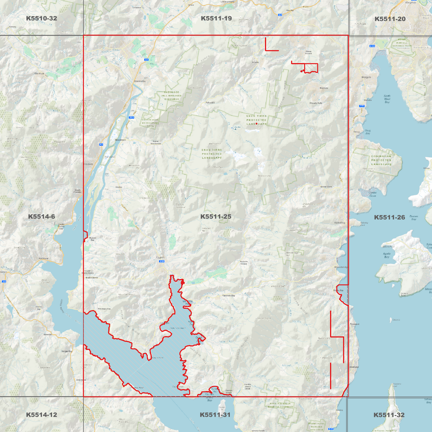 Huonville 1m Digital Elevation Model (K5511-25)