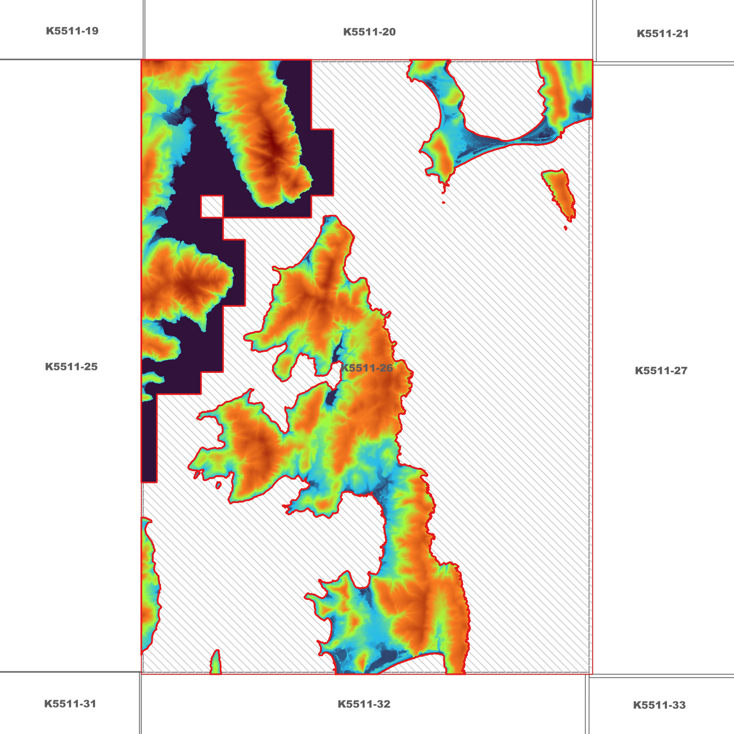 North Bruny 1m Digital Elevation Model (K5511-26)