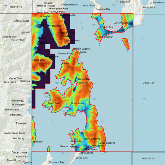 North Bruny 1m Digital Elevation Model (K5511-26)