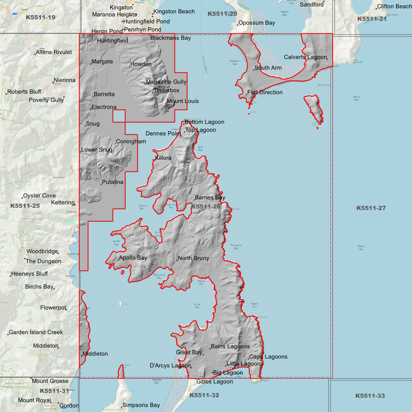 North Bruny 1m Digital Elevation Model (K5511-26)