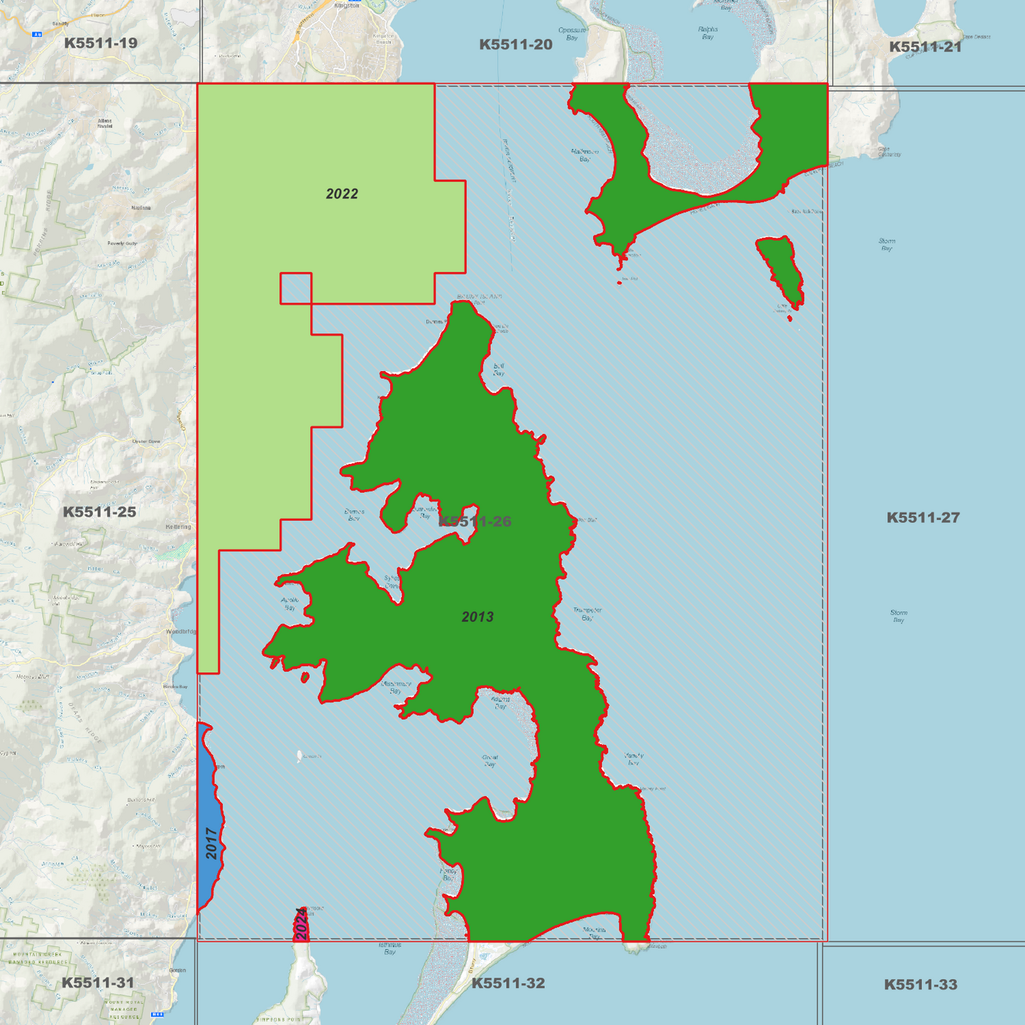 North Bruny 1m Digital Elevation Model (K5511-26)