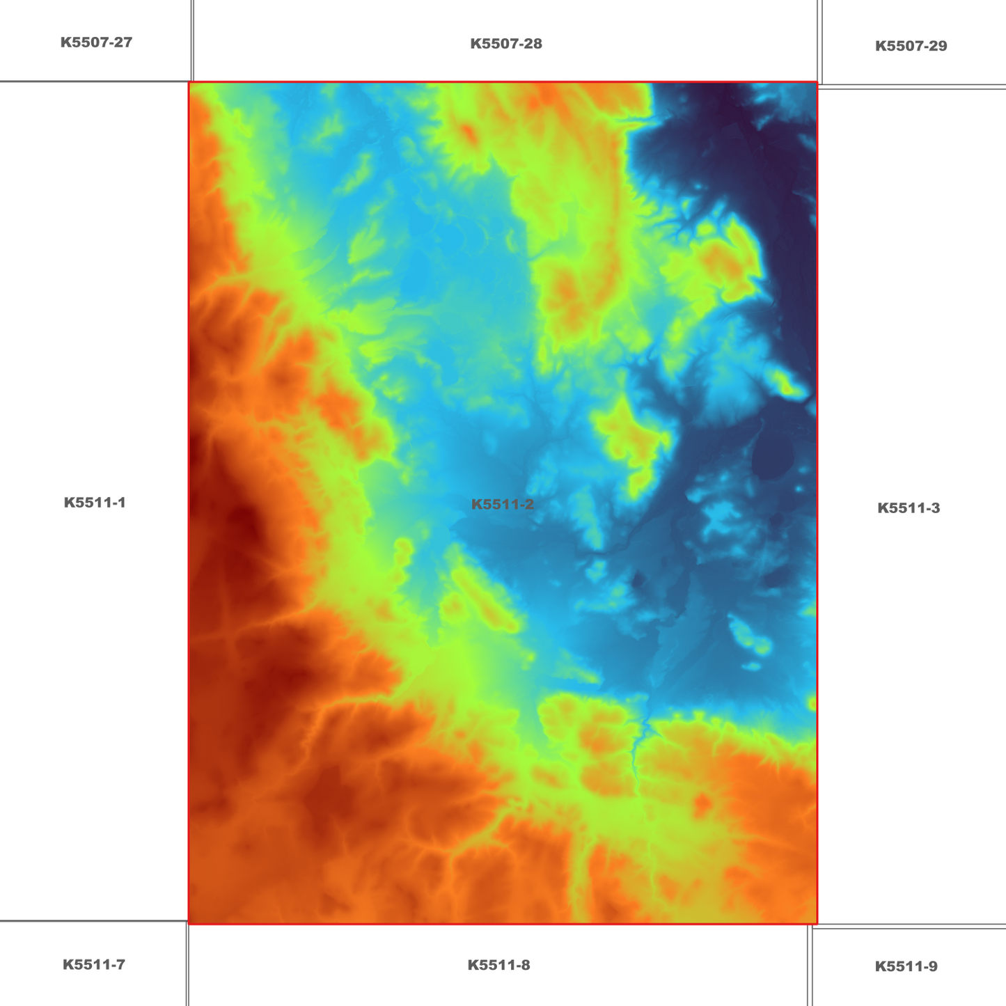 Tunbridge 1m Digital Elevation Model (K5511-2)