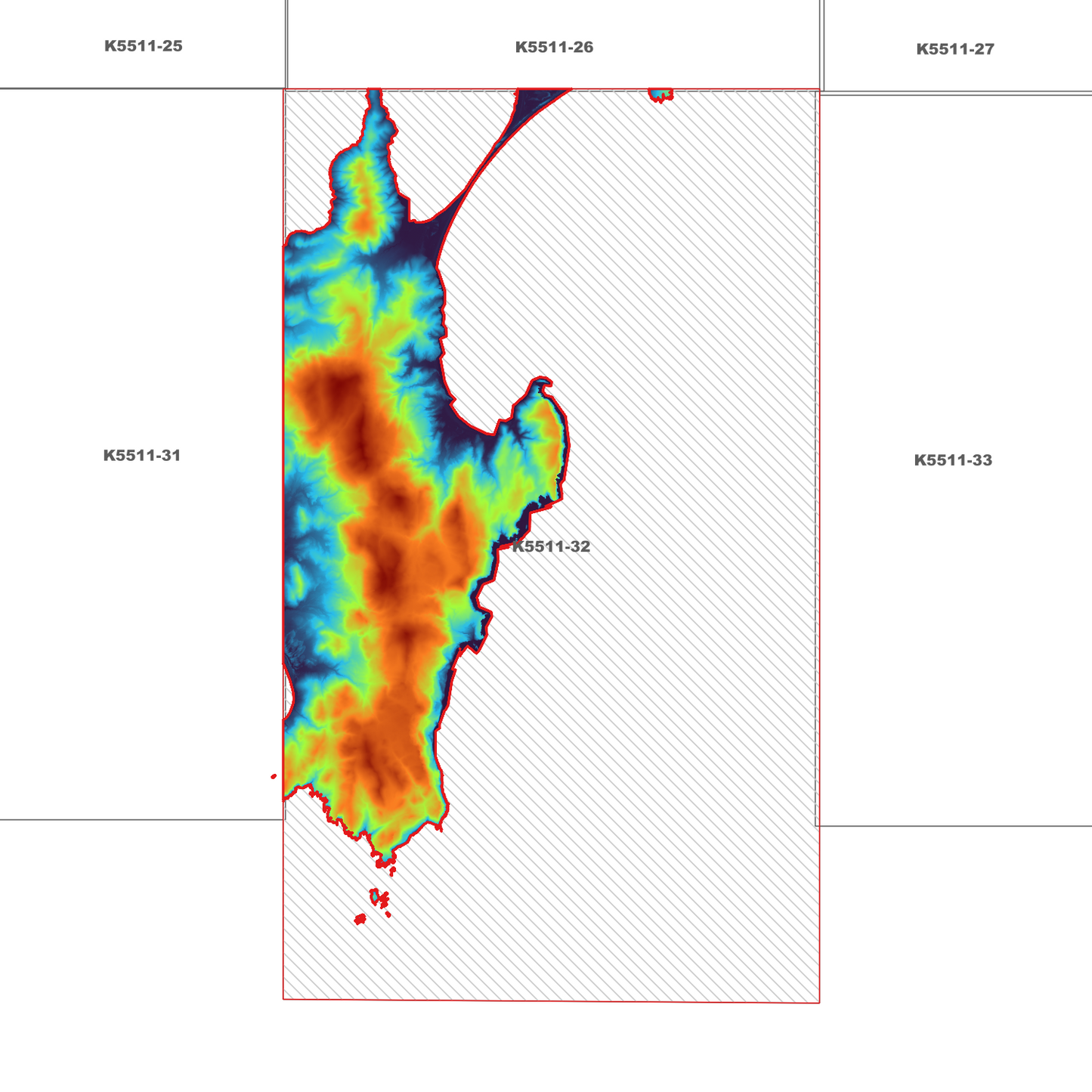 South Bruny 1m Digital Elevation Model (K5511-32)