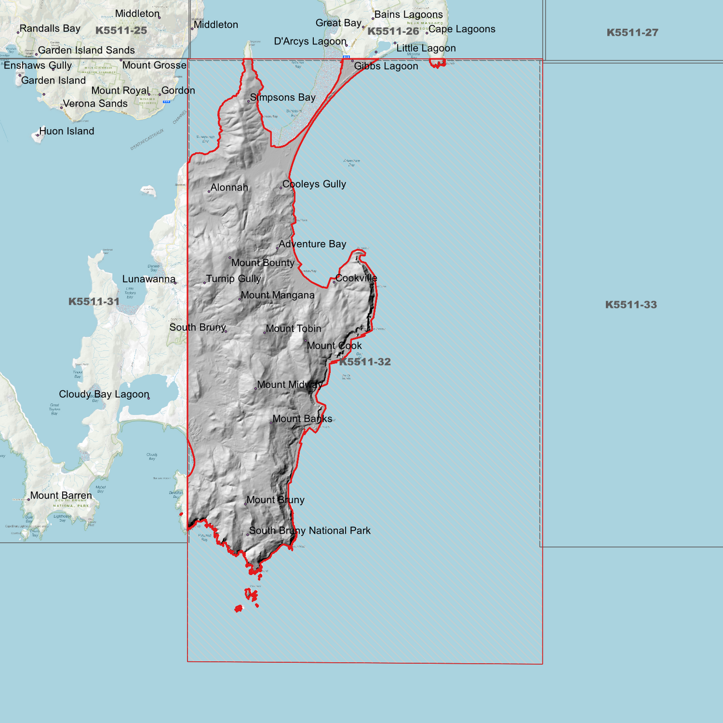 South Bruny 1m Digital Elevation Model (K5511-32)