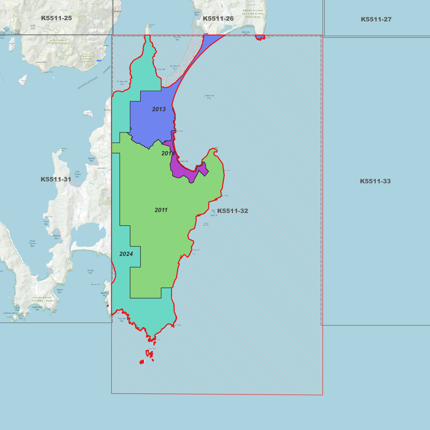 South Bruny 1m Digital Elevation Model (K5511-32)