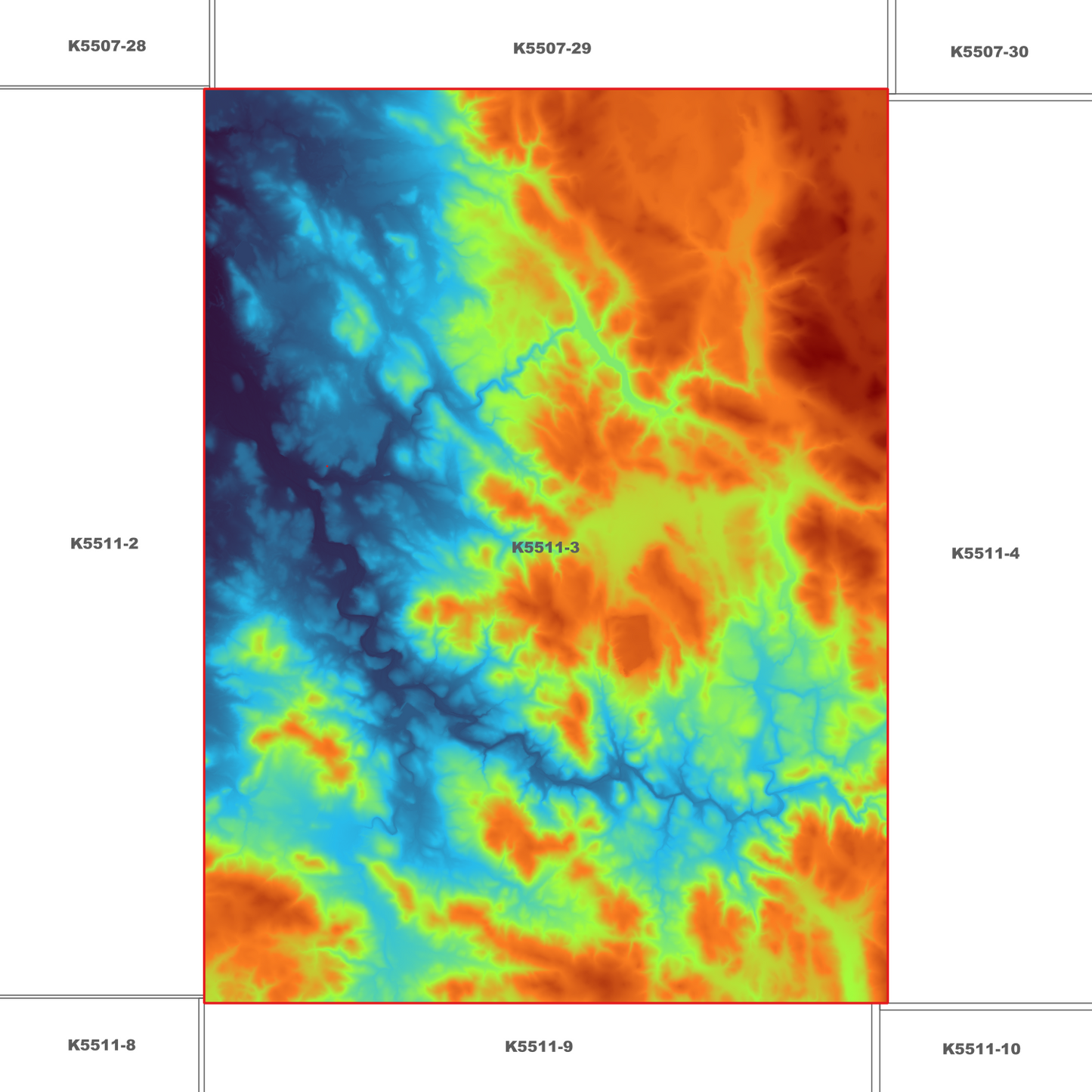 Quoin 1m Digital Elevation Model (K5511-3)