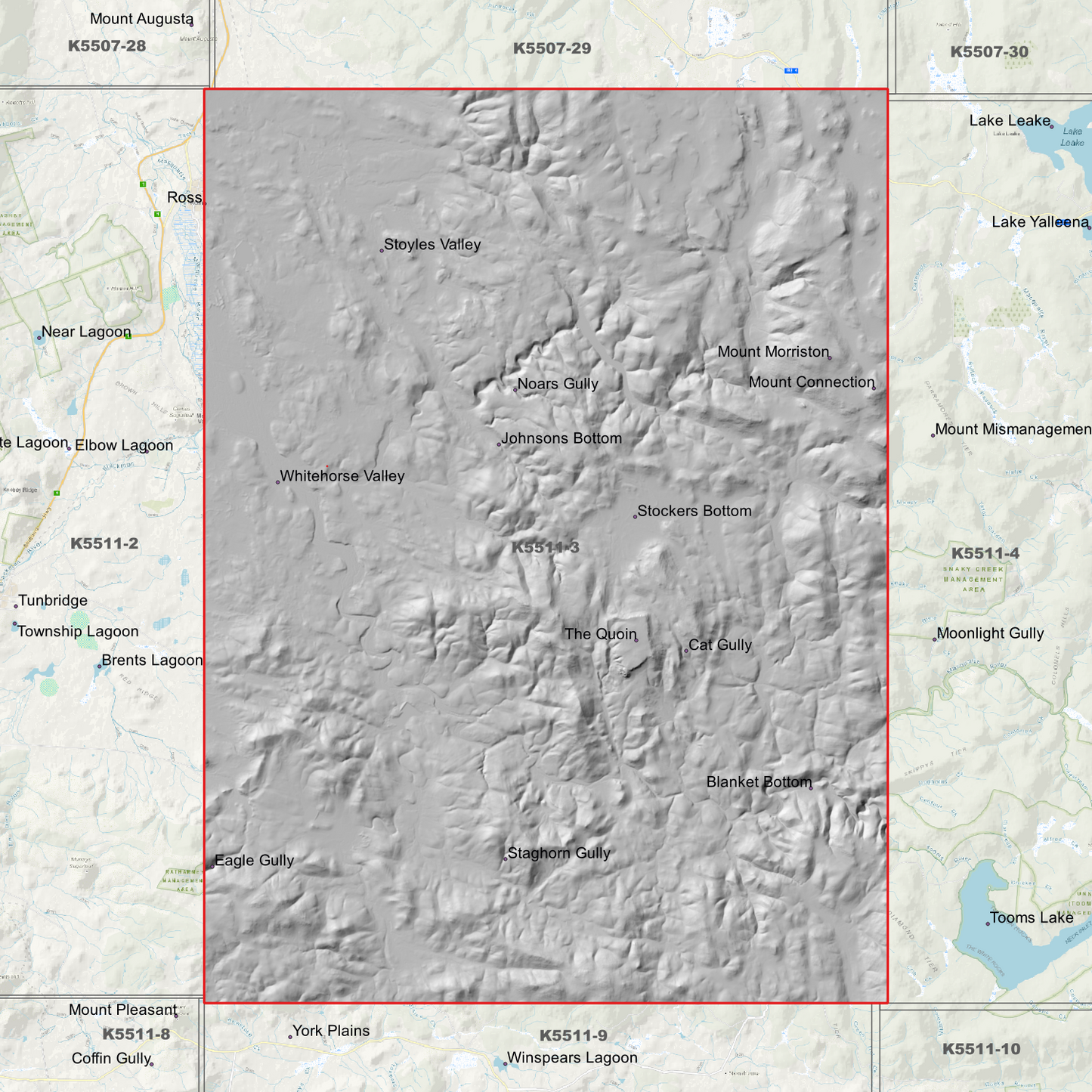 Quoin 1m Digital Elevation Model (K5511-3)