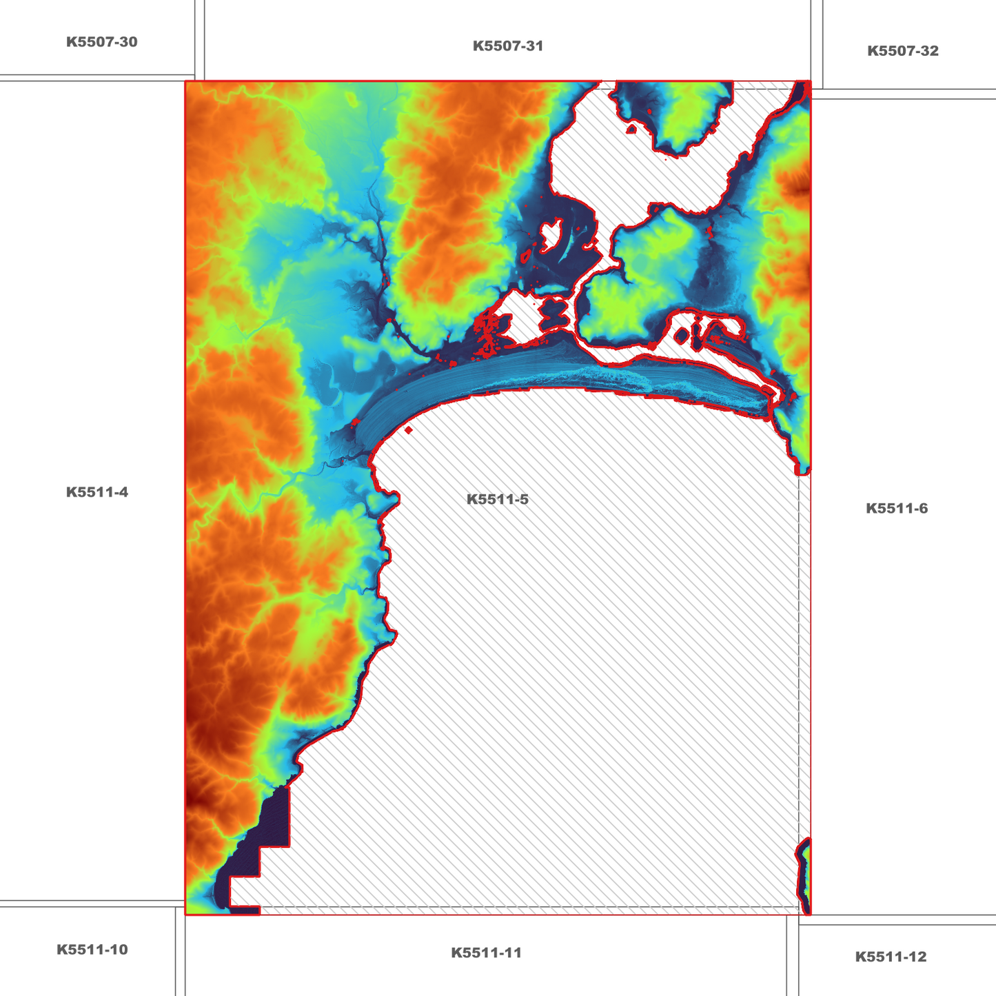 Swansea 1m Digital Elevation Model (K5511-5)