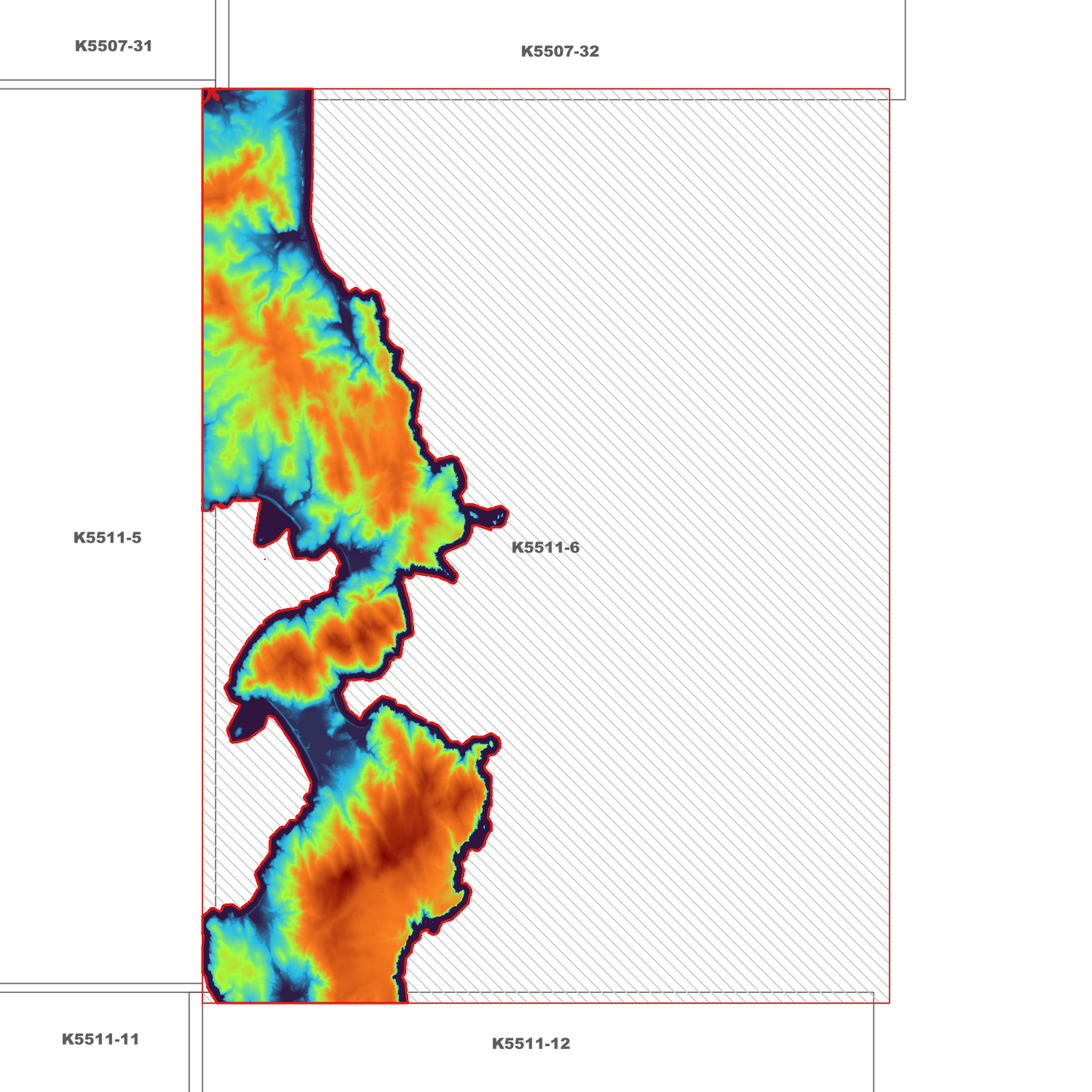 Coles Bay Freycinet 1m Digital Elevation Model (K5511-6)