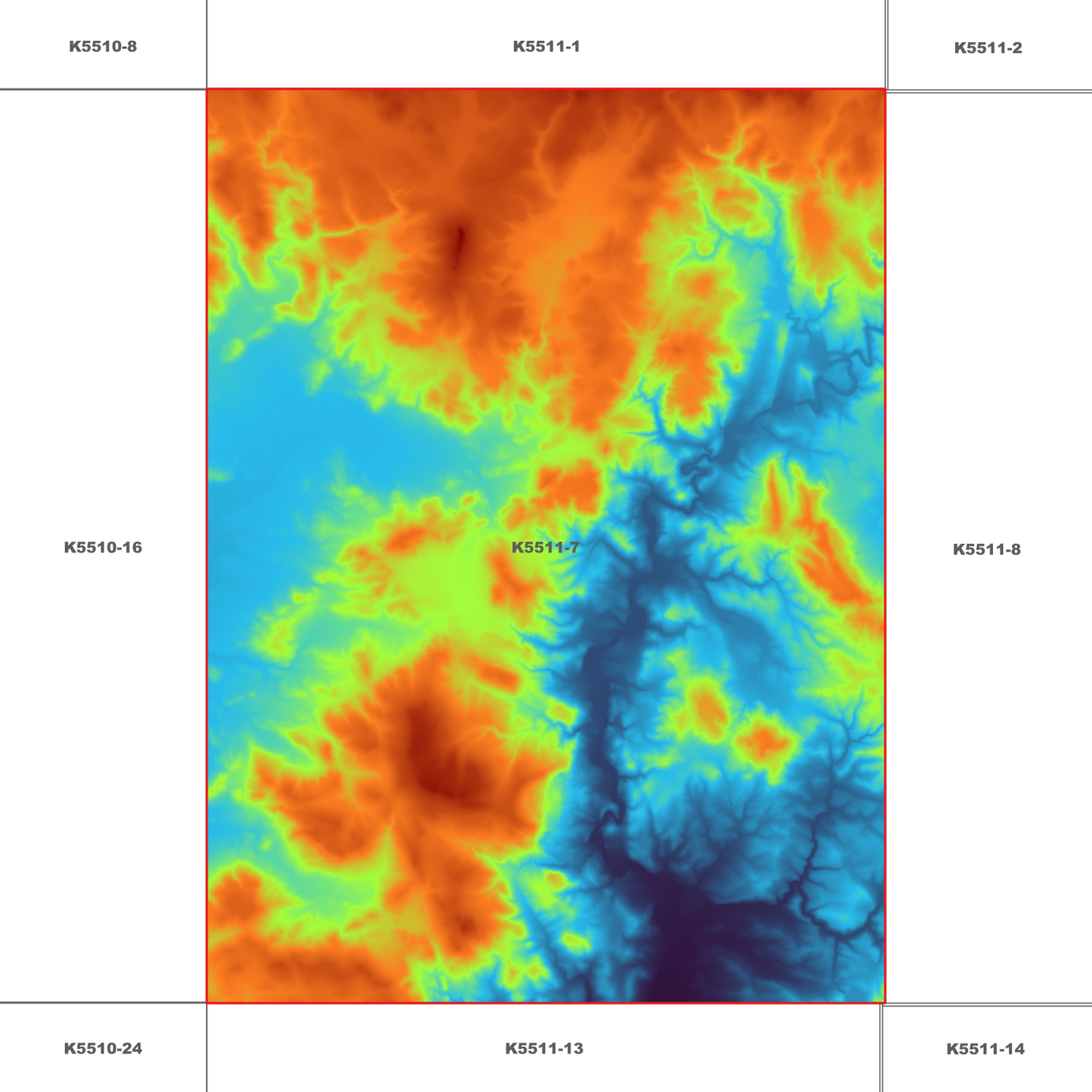 Melton Mowbray 1m Digital Elevation Model (K5511-7)