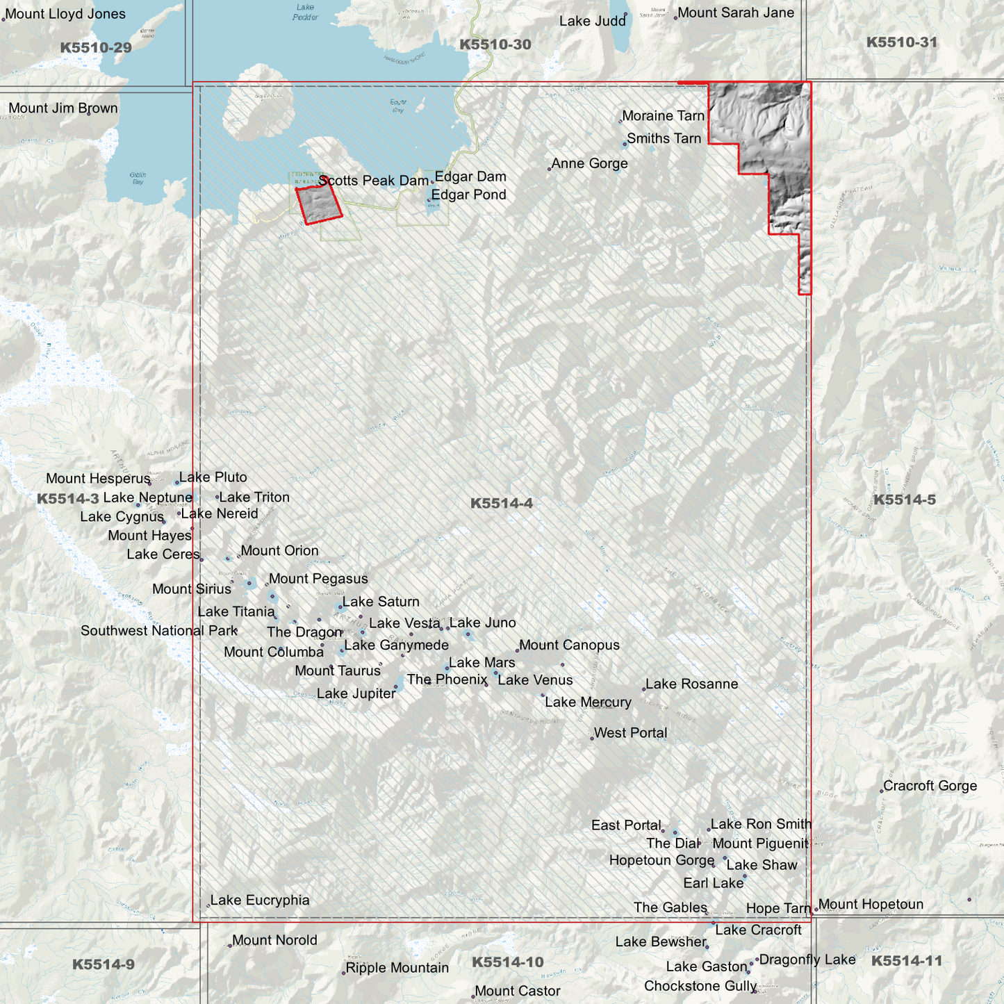 Scotts Peak 1m Digital Elevation Model (K5514-4)